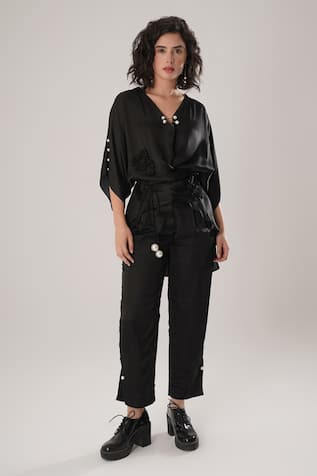 ATBW Black Modal Satin Designer Shirt 