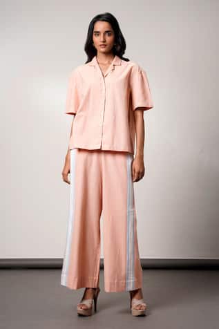 Madder Much Blush Peach Shirt & Pant Set 