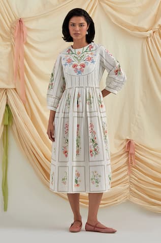 Pozruh by Aiman Bouquet Midi Dress 