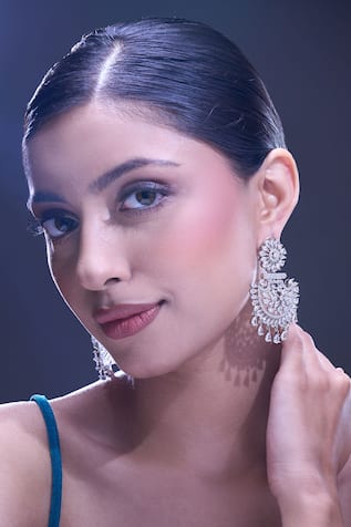 White American Diamond Earrings 
