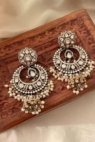 Designer Pearl Embellished Earrings 
