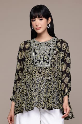 Ritu Kumar Black Saatchi Kurta 