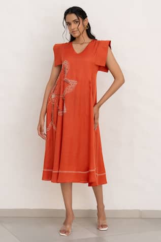 Chambray & CO. Hera Hand Embroidered Dress 