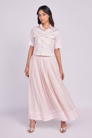 Dev And Viv Blush Cotton Skirt 