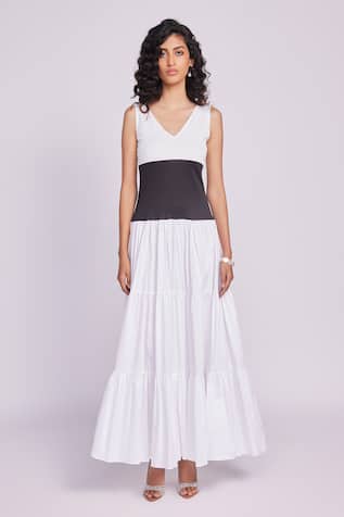 Dev And Viv Black & White Designer Dress 