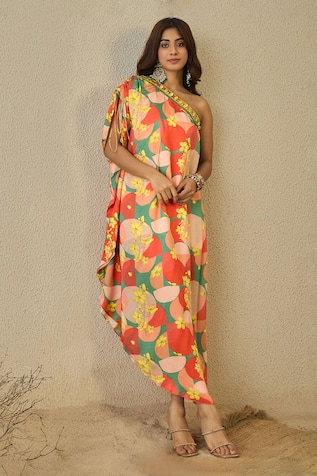 Label Nitika Floral Print One-Shoulder Dress 