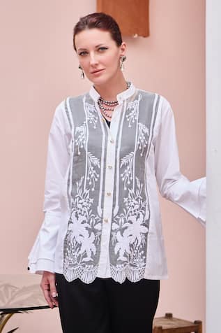 Nika 1.0 White Haze Organza Top 