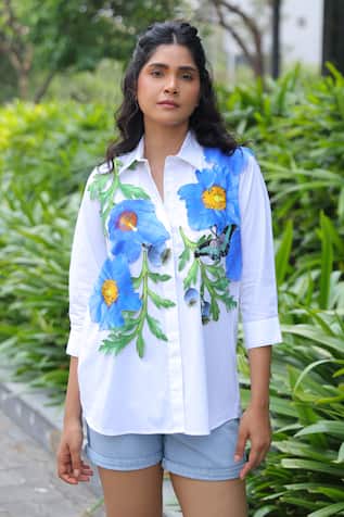 Studio Moda India Himalayan Poppy Applique Shirt 