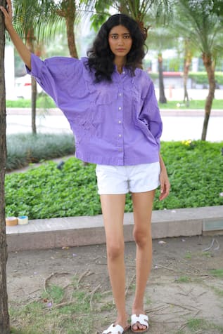 Studio Moda India Poppy Applique Shirt 