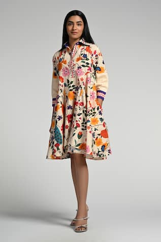 Taroob Bageecha Cotton Midi Dress 