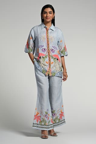 Taroob Monkey Pop Linen Coord Set 