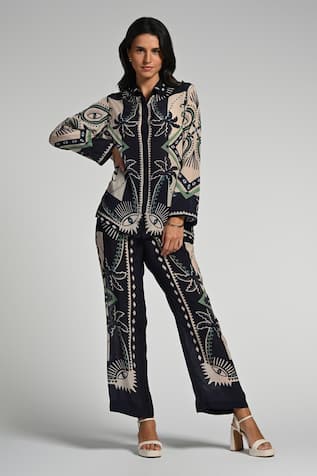 Taroob Geo Palms Co-ord Set 