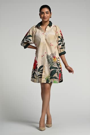 Taroob Jungle Rhapsody Cotton Dress 
