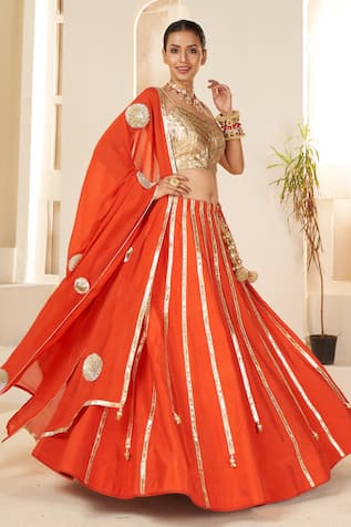 Muskann Kapadiaa Designer Gota Patti Lehenga Set 