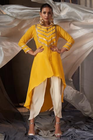 Muskann Kapadiaa Designer Gota Patti Kurta & Dhoti Pant Set 