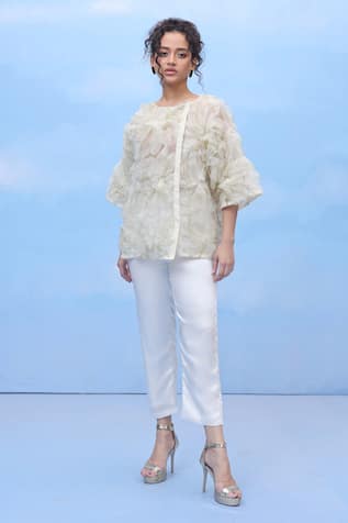 COUCHÉ BY ANANDINI Grande Petal Designer Shirt 