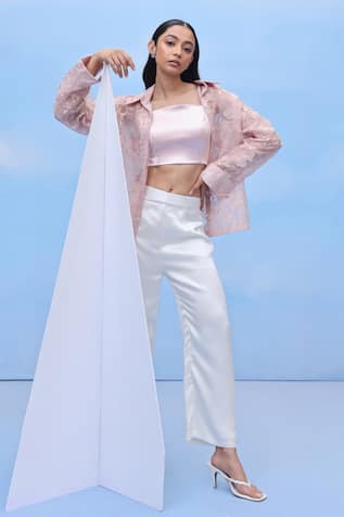COUCHÉ BY ANANDINI Botanical Blossoms Pink Shirt 