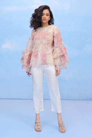 COUCHÉ BY ANANDINI Three-Daylily Floral Shirt 