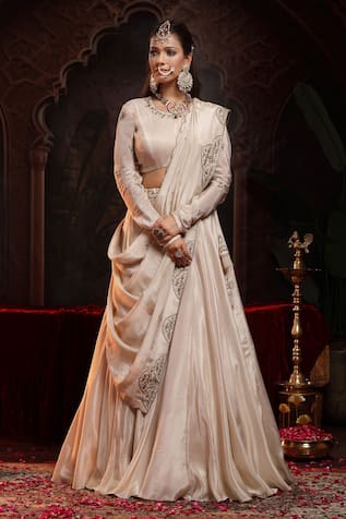 Miku Kumar Ivory Nihar Lehenga Set 
