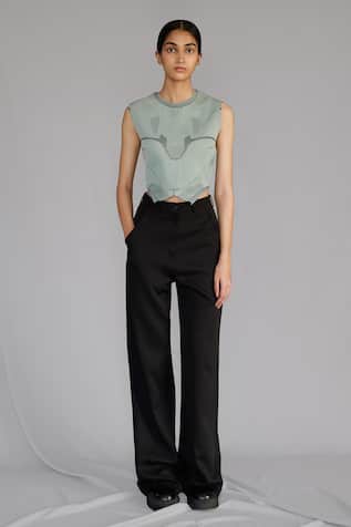 Black Pleated Pants 