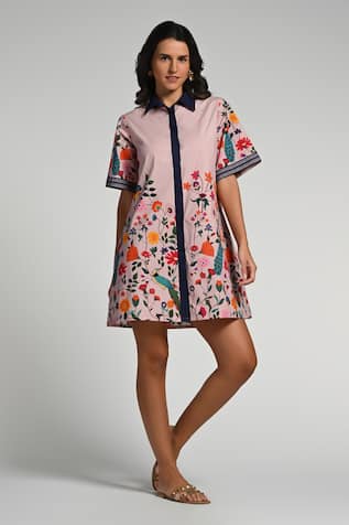 Taroob Bageecha Floral Cotton Dress 