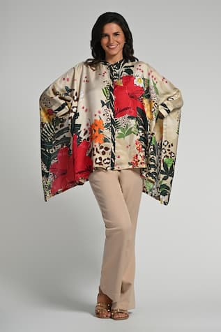 Taroob Jungle Rhapsody Silk Kaftan 