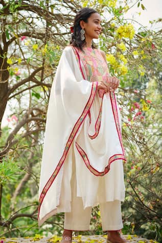 Gulabo By Abu Sandeep Designer Chanderi Kurta Pant Set 
