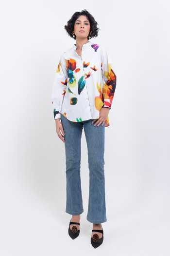 Pop Sugar Multi Color Floral Print Shirt 