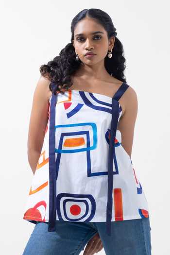 Pop Sugar Multi Colour Abstract Print Top 