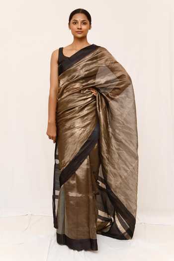 Neha & Tarun Designer Black Silk Saree 