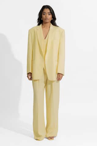 Deme By Gabriella Danielle Plain Blazer Pant Set 