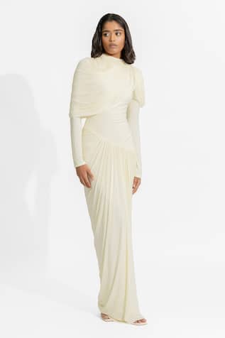 Deme By Gabriella Paulina Pleated Draped Dress 