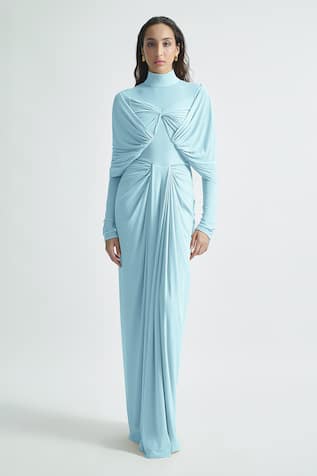 Deme By Gabriella Kenny Plain Draped Dress 