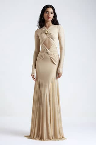 Deme By Gabriella Chantal Knot Detailed Gown 