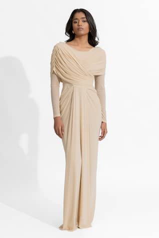 Deme By Gabriella Amelia Plain Draped Dress 