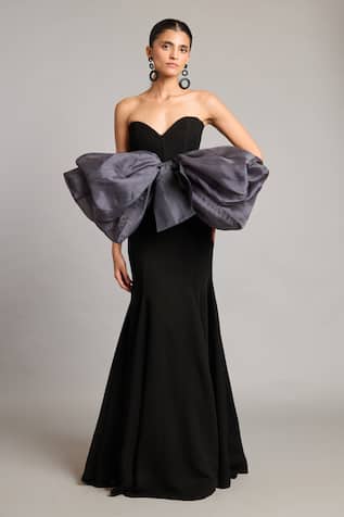 Siddartha Tytler Black Bow Detailed Corset 