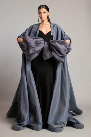 Siddartha Tytler Slate Raw Silk Opera Jacket 