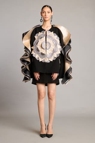 Siddartha Tytler 3D Mandala Ruffle Jacket 