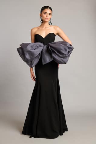 Siddartha Tytler Black Fishtail Skirt 