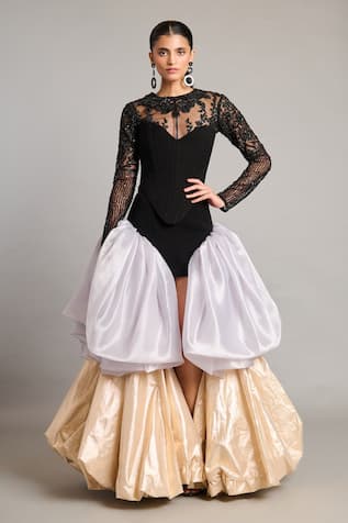Siddartha Tytler Gold Steel Bauble Skirt 