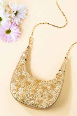 The Purple Sack Half Moon Clutch  