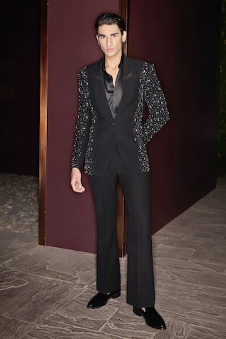Contrast By Parth Starbeam Hand Embroidered Tuxedo Set 