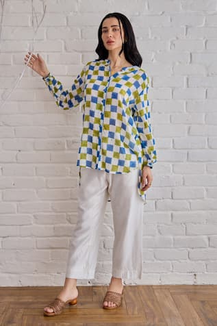 Taro Block Printed Multicolour Shirt 