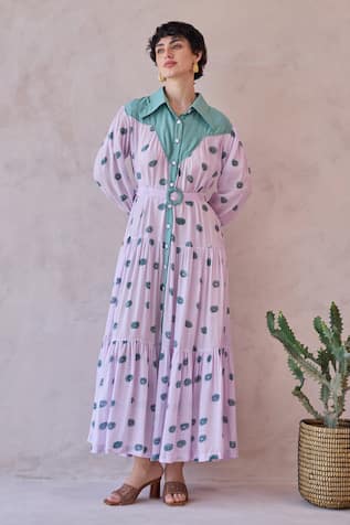 Taro Lilac Dot Meadow Dress 