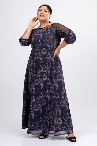Mamicha Noir Whispers Georgette Dress 