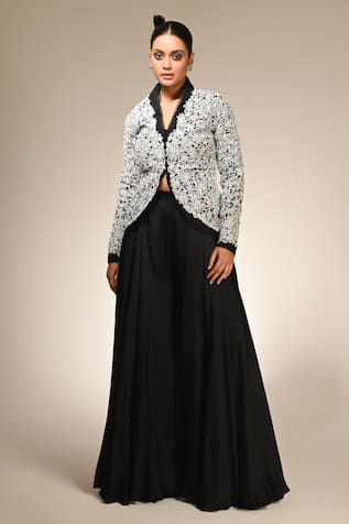 Couture By Niharika Designer Organza Jacket & Pant Set 