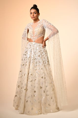 Couture By Niharika Ivory Designer Lehenga Set 