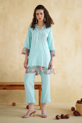 172 Threads Breeze Blue Co-Ord Set 