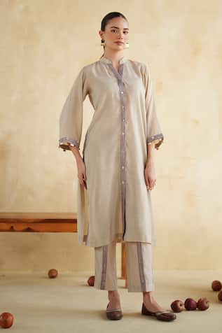172 Threads Ecru Panel Co-Ord Set 