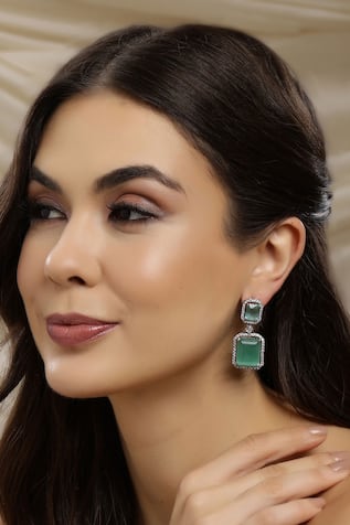 Ruby Raang Doublet Green Earrings 